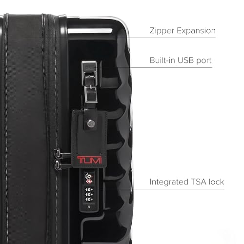 TUMI - 19 Degree Expandable Carry-On - 4-Wheeled Hard Shell Suitcase - 21.8" X 14.0" X 9.0" - Black