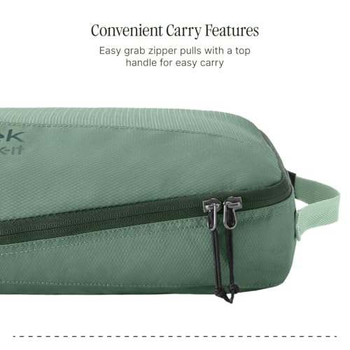 Eagle Creek Pack-It Reveal Cube - Lightweight Packing Cubes for Optimizing Luggage Space - Easy to Carry - Mesh Fabric - Water-Resistant - Easy Grab Zipper - Medium - Willow Green