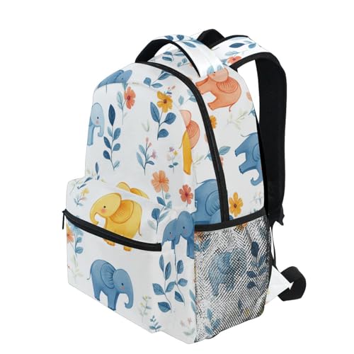 SyXIOP Cartoon Cute Elephant White carry on backpacks for kids with big books bag for teen para bebes varon