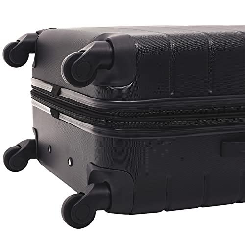 Wrangler Smart Spinner Hardside Luggage, 2 Piece Set, Black