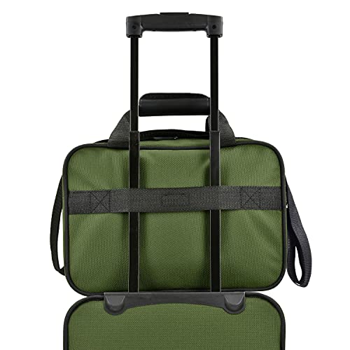U.S. Traveler Rio 14" Travel Tote Bag, Lightweight 1200D Carry-On Bag for Women & Men, Green