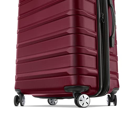 Samsonite Omni 2 Hardside Expandable Luggage with Spinner Wheels, 2-Piece Set (19/24), Nature Merlot