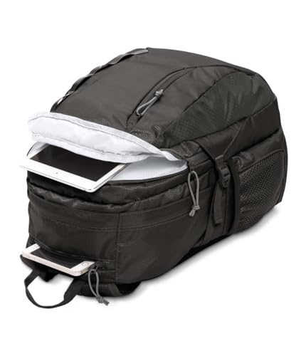 JanSport Agave Hiking Backpack - 32 Liter Daypack with Universal 3L Hydration System or 15 Inch Laptop Sleeve, Black