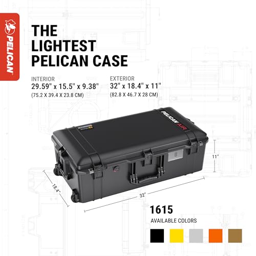 Pelican Air 1615 Case With Foam - Black