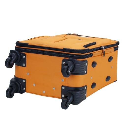 Rockland Pasadena Expandable Spinner Carry-on 19", Orange
