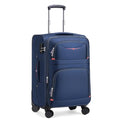 ROPLUS Softside Expandable Luggage with 4 Spinner Wheels, Durable Carry-On Luggage Suitcase (Blue, 21-Inch)