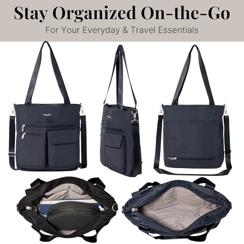Baggallini Everywhere Tote - 12.5" x13.9” Tote Bag for Women - Lightweight Work Travel Carry On Bag
