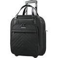 VANKEAN Carry On Underseat 16-inch Multi-functional Underseater Lightweight Overnight Suitcase with Wheels Roller Case for Women Men Travel Business, Black