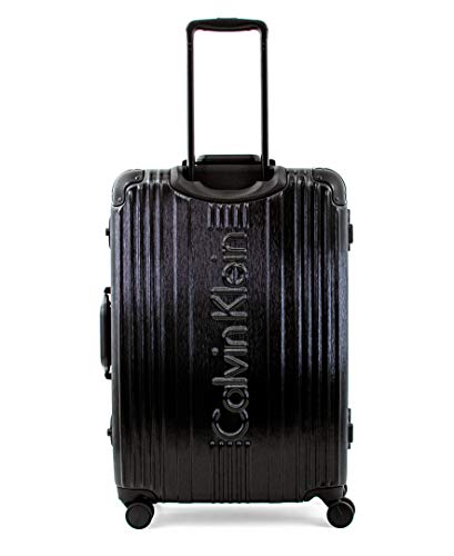 Calvin Klein Fulton 2.0 Hardside Spinner Luggage with TSA Lock, Black, 25 Inch