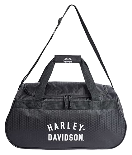 Harley-Davidson Off-White #1 Logo Sports Duffel Bag w/Shoulder Strap - Black