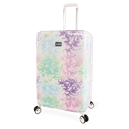 BEBE Women's Luggage Hardside Spinner, Purple Floral, Check-in 29''