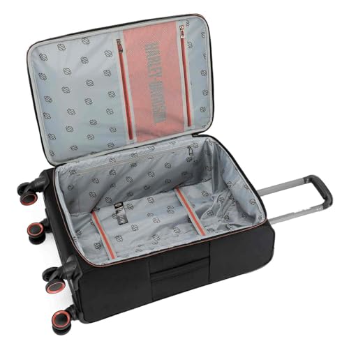 Harley-Davidson 26 in. Cruiser Soft Sided Expand Spinner Wheeling Luggage, Black