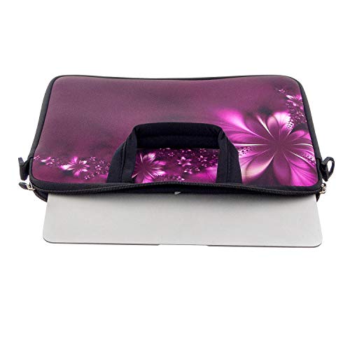 RICHEN 10 inches Messenger Bag Carrying Case Sleeve with Handle Accessory Pocket Fits 7 to 10-Inch Laptops/Notebook/ebooks/Kids tablet/Pad (7-10.2 inch, Flowers)