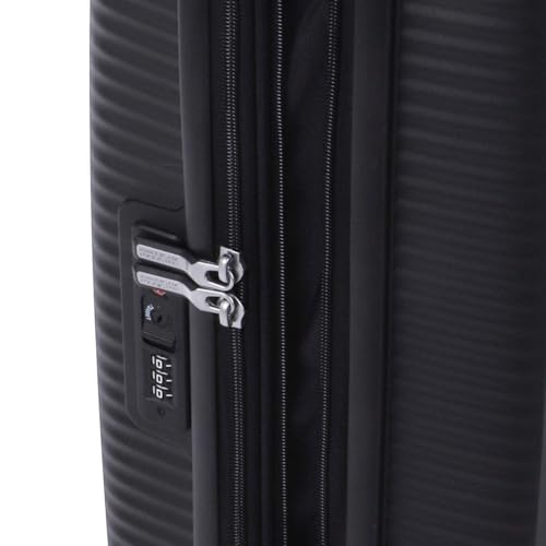 American Tourister Soundbox - Spinner S Expandable Carry-On Luggage, 55 cm, 41 L, Black (Bass Black), Black (Bass Black), Spinner S EXP (55 cm - 41 L), Soundbox
