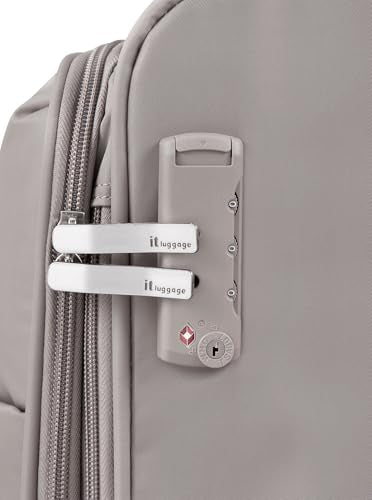 It Luggage Lustrous Luxe 28" Softside Checked 8 Wheel Spinner, Moon Rock
