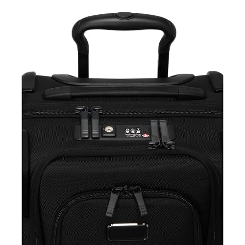 TUMI - Alpha Dual Access Expandable Carry-On Luggage - Zipper Expansion - Durable Ballistic Nylon Lightweight Suitcase -TSA Lock Tracer - Black