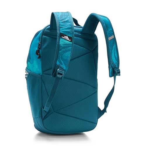 High Sierra Swoop Backpack, Travel, or Work Bookbag with tablet sleeve, One Size, TEAL MARBLE SWIRL
