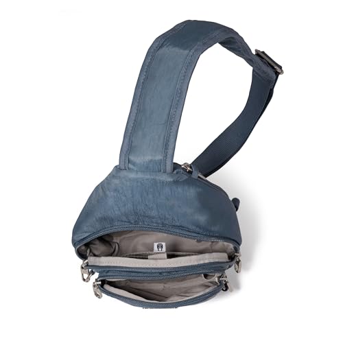 Securtex® Anti-Theft Daytripper Sling - 7x12" Travel Safe Crossbody Bag w/Locking Zippers, Slash-Resistance