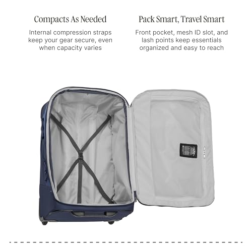 Eagle Creek Expanse 2-Wheel 29" Convertible Luggage Durable Luggage with Backpack Straps Water-Resistant, Expandable, Lockable Zippers Travel Gear Hauler - Pilot Blue