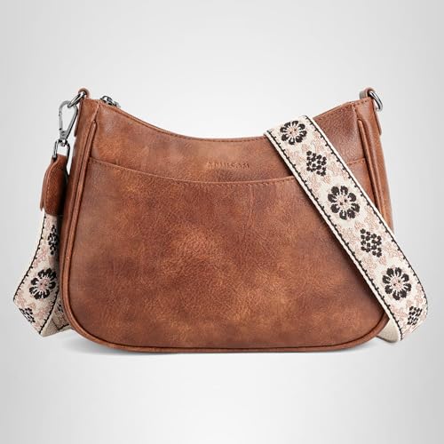 APHISON Trendy Leather Crossbody Purse with Adjustable Strap, Women's Shoulder Handbag