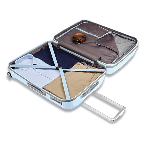 Samsonite Freeform Hardside Carry-On Luggage with Spinner Wheels - Hardshell Suitcase - TSA, Airline-Approved - Expandable Hard Shell, Smooth Rolling Wheels for Lightweight Travel - Sky Blue