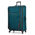 U.S. Traveler Aviron Bay Expandable Softside Luggage with Spinner Wheels, Teal, Large 31-Inch