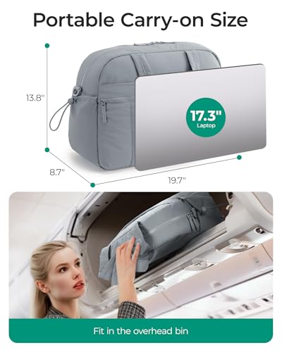 BAGSMART Gym Bag for Women, Duffle Bag for Travel with Wet Pocket, Lightweight Carry on Weekender Duffel, Water Resistant