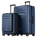 Coolife Luggage Sets Checked Suitcases - 2 Piece, Travel Carry on with Spinner Wheels, Expandable Hardside Large Suitcase with TSA Lock,20+29 Inch Blue