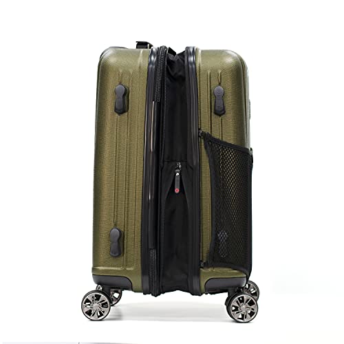 Olympia U.S.A. Sidewinder 21-Inch Carry On Luggage Expandable Lightweight Hardside Double 4 Wheel Spinner Suitcase with TSA Lock and Hidden Laptop Compartment