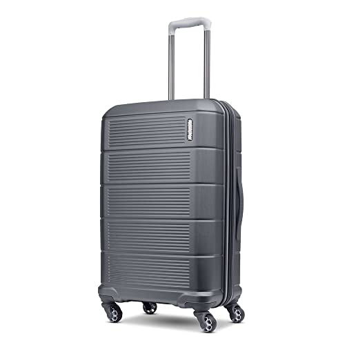 American Tourister Stratum 2.0 Expandable Hardside Luggage with Spinner Wheels, Charcoal, 3-Piece Set (20/24/28)