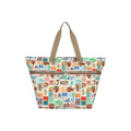 LeSportsac Carlin Zip Top Tote Bag (Postage Print Brown)