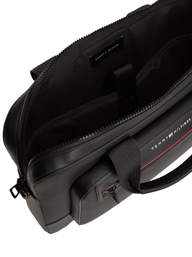 Tommy Hilfiger Men's Foundation Computer Bag, BLACK One Size