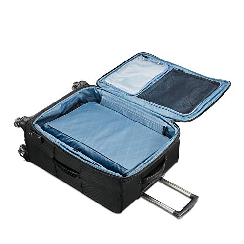 Samsonite Pro Travel Softside Expandable Luggage with Spinner Wheels, Black, Checked-Large 29-Inch