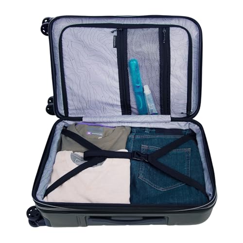 Eddie Bauer Glacier Carry-On 22" Luggage | Hardside | Spinner Wheels | Expandable | Lightweight | Travel Essentials - Sprig Green