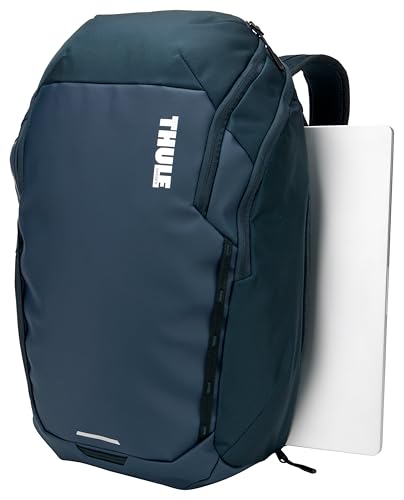 Thule Chasm 26L Backpack,Durable Water-Resistant Recycled Materials,Mesh Pockets Organization, Side Zipper Easy Access