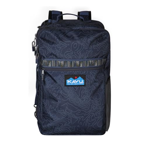 KAVU Hauler Hills Travel Backpack-Navy Topo