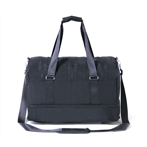 Baggallini MultiZip Convertible Duffel - Lightweight 15x12x12 Inch Travel Backpack Duffel Crossbody Bag for Women