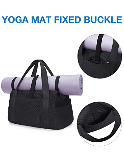 BAGSMART Large Gym Bag with Yoga Mat Buckle, Weekender Overnight Bag for Women, Travel Duffle Bag for Travel Essentials, Carry On Tote Bag Hospital Bag for Labor and Delivery