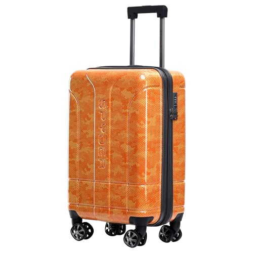 Spyder Matrix 20 Inch Carry On Expandable Hardside Upright Suitcase with 360° Spinner Wheels, TSA Approved Lock, Orange