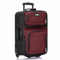 Travel Select Amsterdam Softside Expandable Luggage with Rolling Wheels, Red, 21-Inch Carry-on