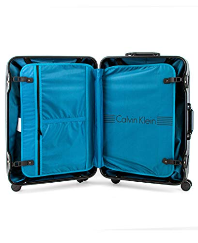 Calvin Klein Fulton 2.0 Hardside Spinner Luggage with TSA Lock, Black, 25 Inch