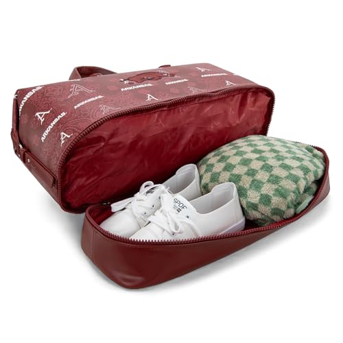 Arkansas Razorbacks Duffel Bag with Shoe & Wet Compartment, Large Capacity Overnight Travel Bags for Graduation Gift | NC-AFU008BDY