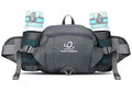 WATERFLY Fanny Pack Waist Bag: Fannie Pack 2 Water Bottle Holders Lumbar Belt Hiking Walking Running Jogging Camping Large Woman Man (Bottle Not Included)