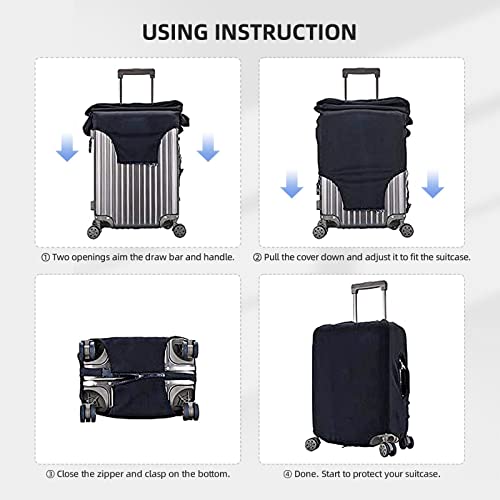 XBFCDN Patriotic 4th of July Luggage Cover, American Flag Fireworks Elastic Suitcase Protector for Independence Day Travel (Fits 22-24 Inch Luggage)
