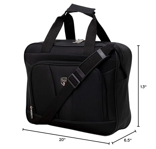Travelers Club 3 Piece Bowman Luggage Set, Black Carry