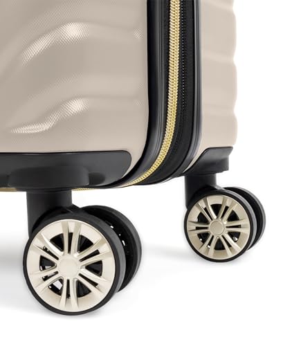 Kenneth Cole REACTION Madison Square Lightweight Hardside Chevron Expandable Spinner Luggage, Taupe, 2-Piece Set (20" & 28")