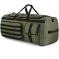 Gonex 130L Extra Large Duffel Bag for Men, Heavy Duty 3 in 1 Convertible Carry Travel Duffle, with Shoe Compartment, Tactical Loops, Sports Gear Bag for Family Trips (Army Green)