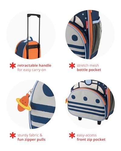 Skip Hop Kids Luggage with Wheels, Spark Style, Rocket