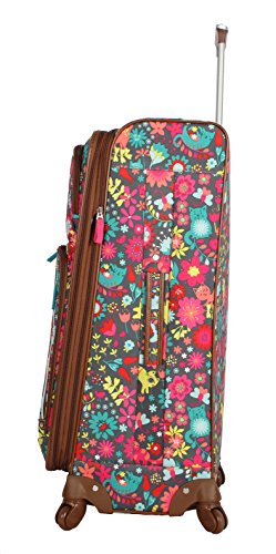 Lily Bloom Design Pattern 28" Luggage Softside Expandable With Double Spinner Wheels, Large Lightweight Suitcase Checked Bag For Women