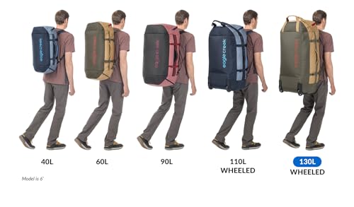 Eagle Creek Cargo Hauler Wheeled Duffel - Durable Duffel Bag for Travel - Easy Access Compartment - Deployable Backpack Straps - Lockable Zipper Opening - Glacier Blue - 130L